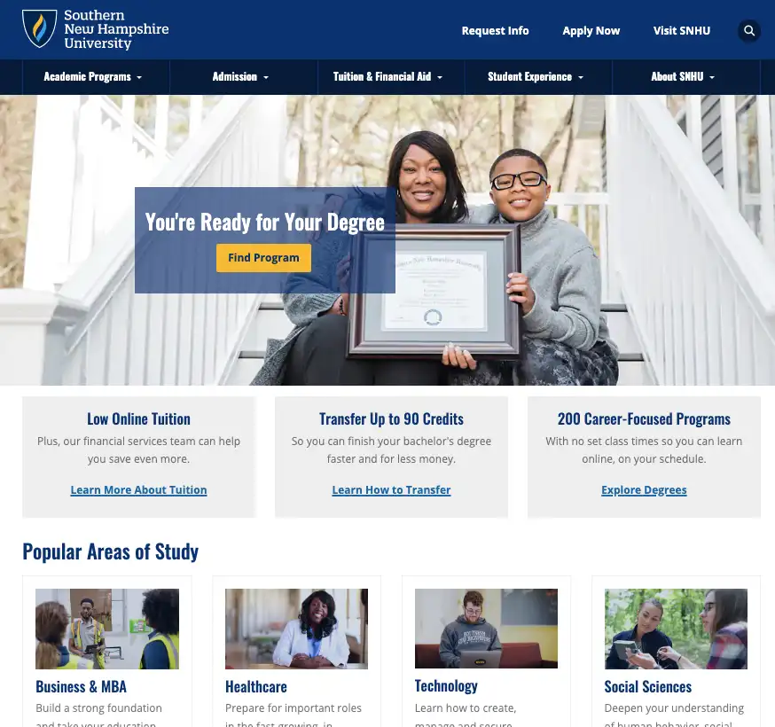 Southern New Hampshire University website
