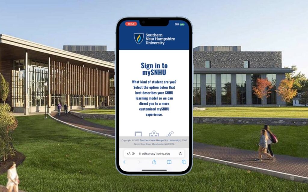 access mysnhu from your mobile device